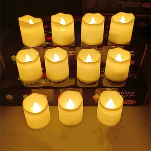 24Pcs Set Cheap Price Plastic Wave Shape LED Tealight Led Candles Flameless & Led Candles