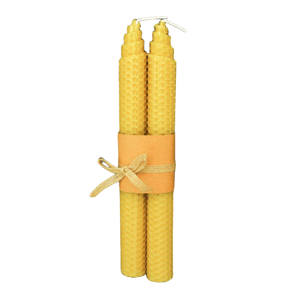 Wholesale 2 Pieces Pack Pure Natural Organic 8 inch Beeswax Candles