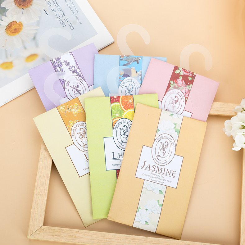 Closet Air Freshener Flower Car Drawer Scented Sachets Bags Fresh Scents Freshener with Hanger