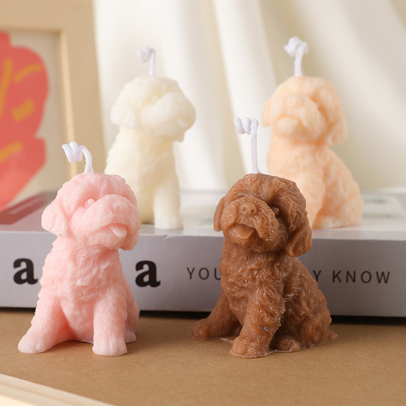 Cute Soy Wax Dog Puppy Candle Teddy Candle Animal Scented Candle