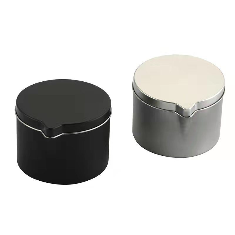 1OZ/2OZ/4OZ/6OZ Rose Gold Silver Black Massage Metal Tin Can Candle Jars Holder Container With Pour Spout