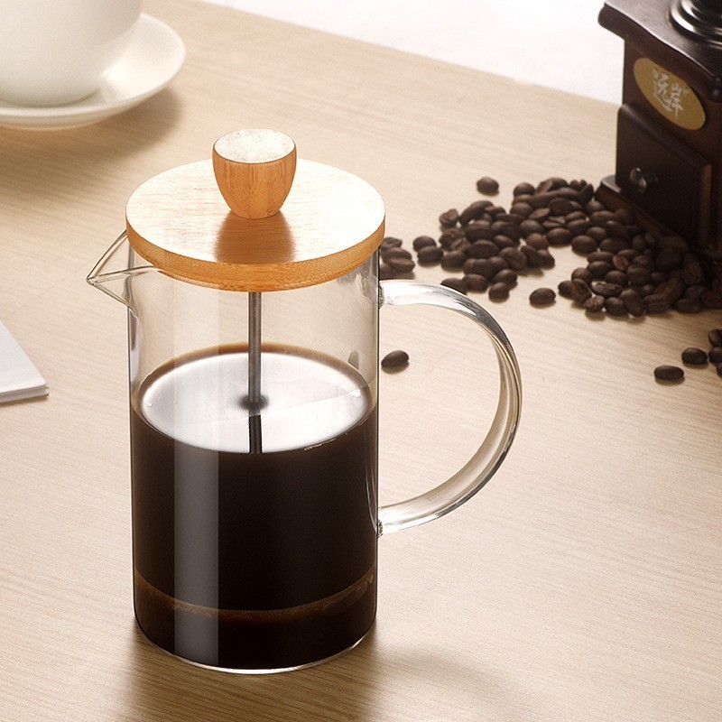 Home press filter coffee maker Hand press French press teapot brew coffee filter cup glass tea maker