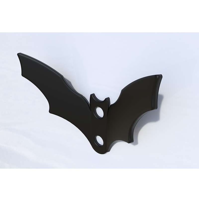 Wall Mounted Metal Self-Adhesive Black Bats Shape Design Coat Hanger Hook Clothes Towel Organizing Hooks