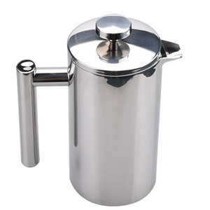 Stainless Steel French Press Double Wall Metal Insulation Coffee Press & Tea Brewer