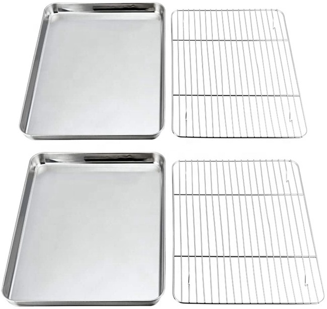 Stainless Steel Cookie Sheet Cake Cooling Rack for Baking Pan Oven Tray accessory Small Quantity Accepted