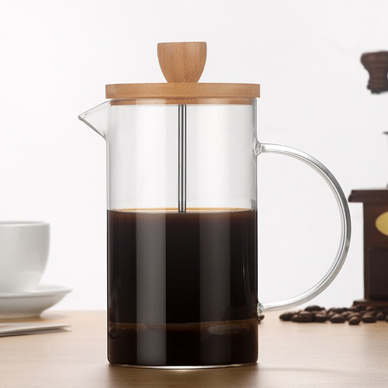 Home press filter coffee maker Hand press French press teapot brew coffee filter cup glass tea maker