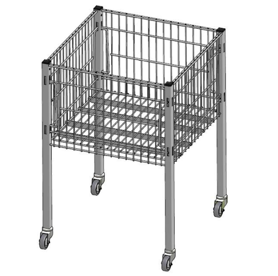 Supermarket Detachable Strong Metal Wire Promotion Exhibition Dump Bin Basket Shelves with Wheels