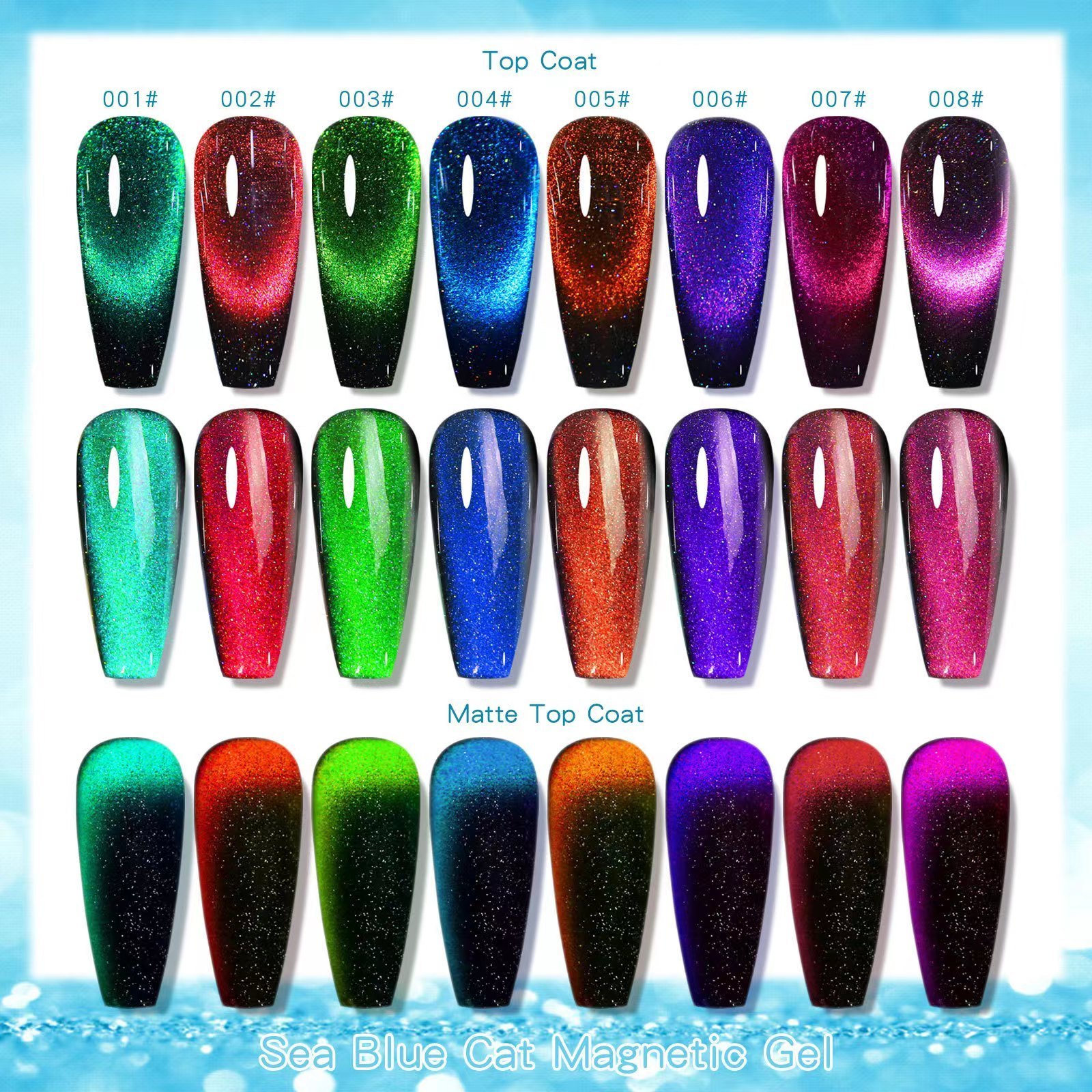 Wholesale Price Nail Art Bright Meteor Uv Gel Cat Magnetic Gel Nail Polish 12D Gem Cats Eye Glue