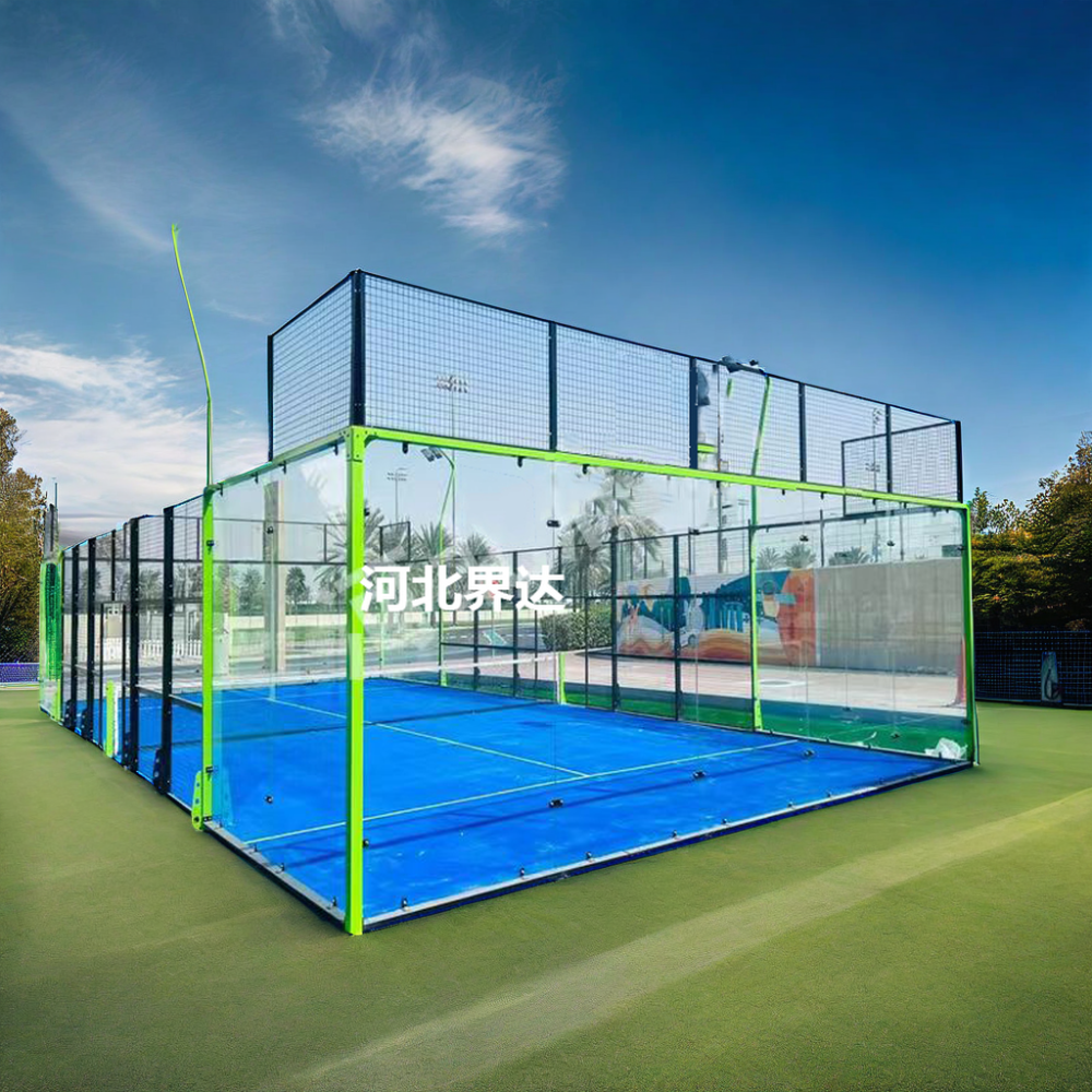 Professional Panoramic Artificial Grass Padel Tennis Court