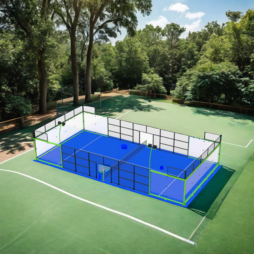 Professional Panoramic Artificial Grass Padel Tennis Court