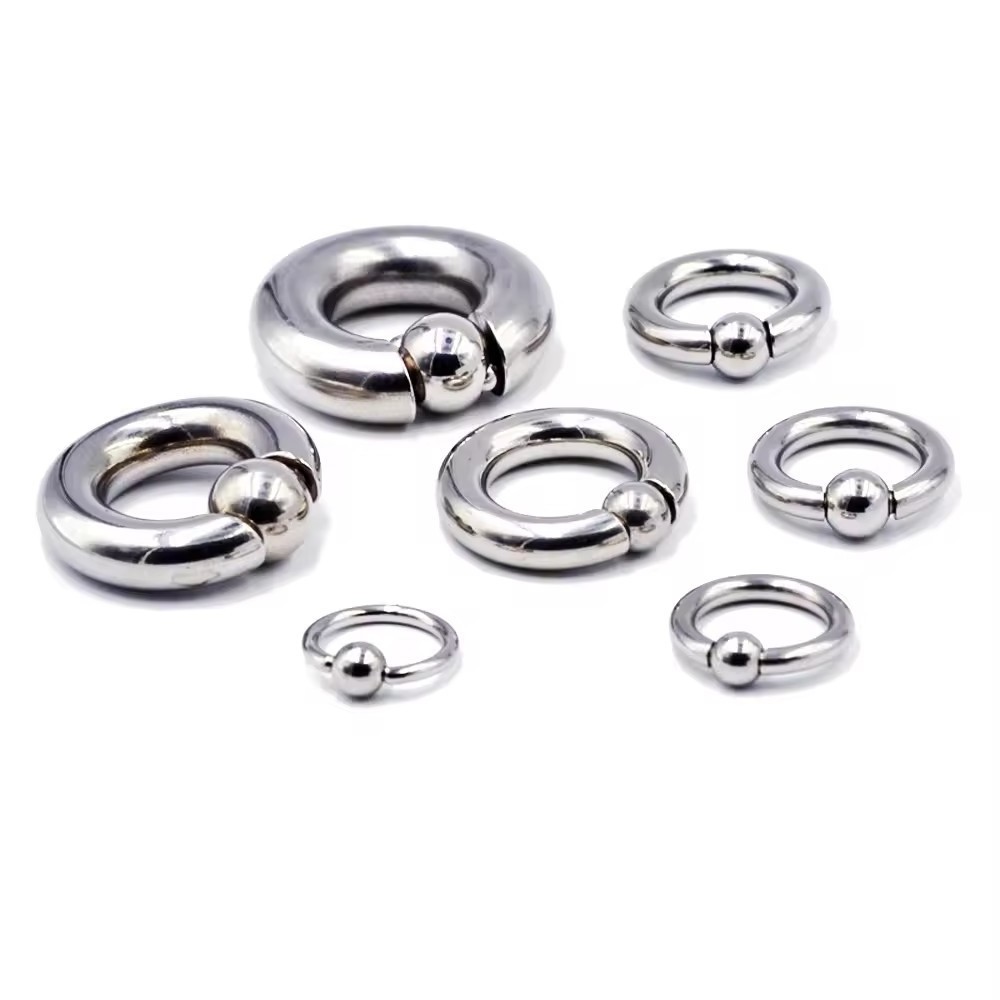 Punk Stainless Steel Nose Ring Ear Plugs Tunnels Multi Function Body Piercing Earring Ear Gauges Expander Jewelry for Women Men