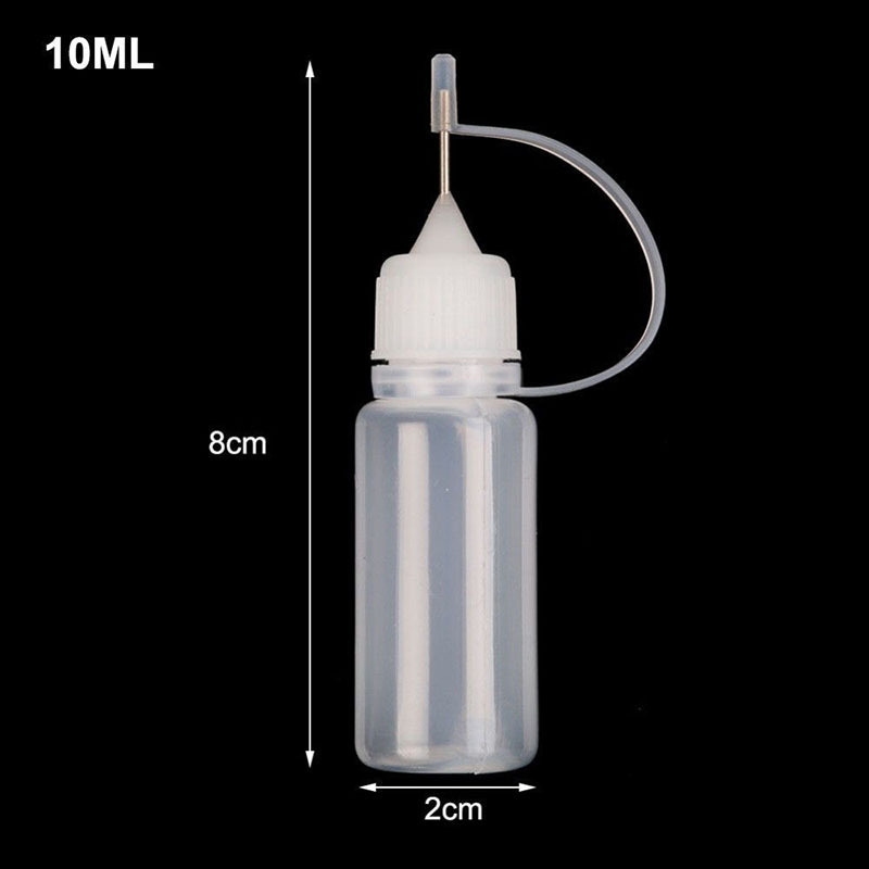 10ML PE Glue Applicator Needle Squeeze Bottle for Paper Quilling DIY Scrapbooking Crafts Refillable Bottles