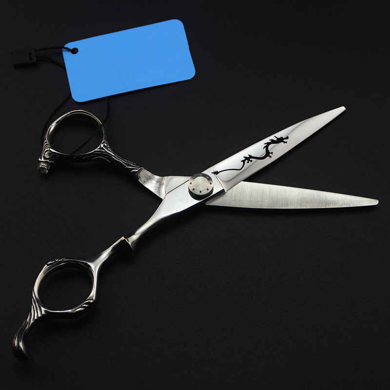 Customize japan 6'' Hollow Dragon cut hair salon scissors cutting barber makas hair scissor haircut shears hairdressing scissors