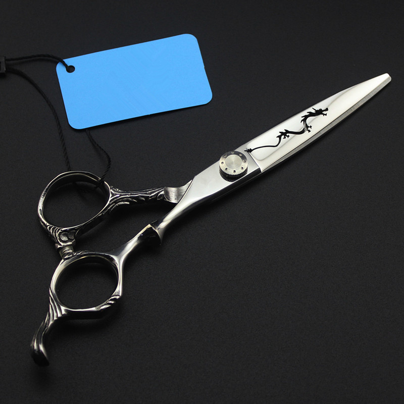 Customize japan 6'' Hollow Dragon cut hair salon scissors cutting barber makas hair scissor haircut shears hairdressing scissors