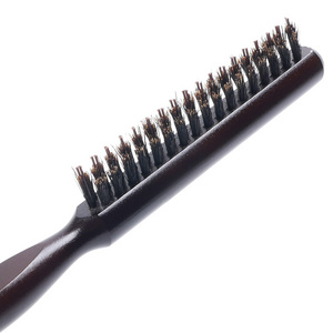 High Quality Wood Handle Natural Boar Bristle Hair Brush Fluffy Comb Hairdressing Barber Hair Styling Tools