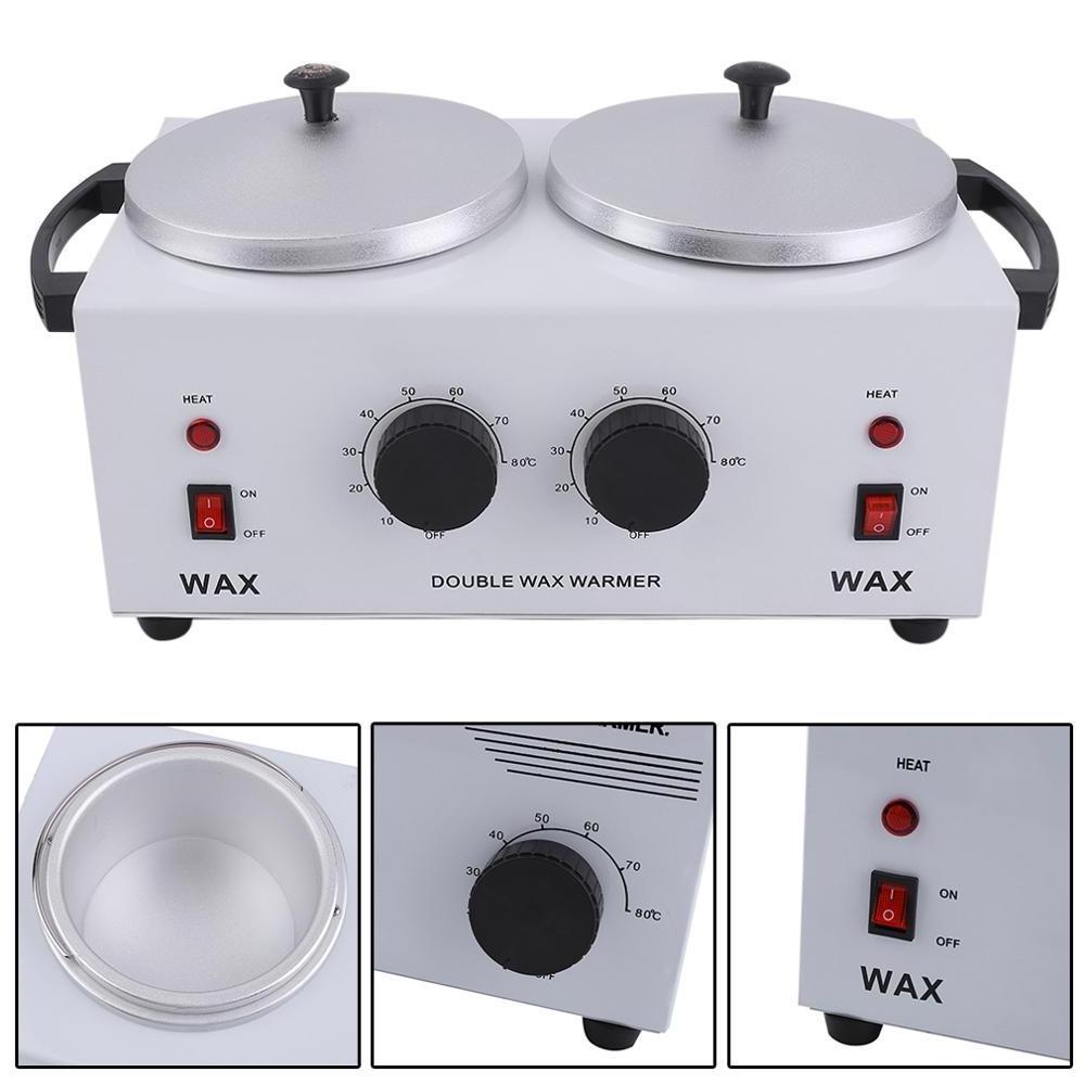 Double Pot Wax Heater Electric Hair Removal Tool Wax Machine Hands Feet Paraffin Wax Therapy Depilatory Salon Beauty Tool