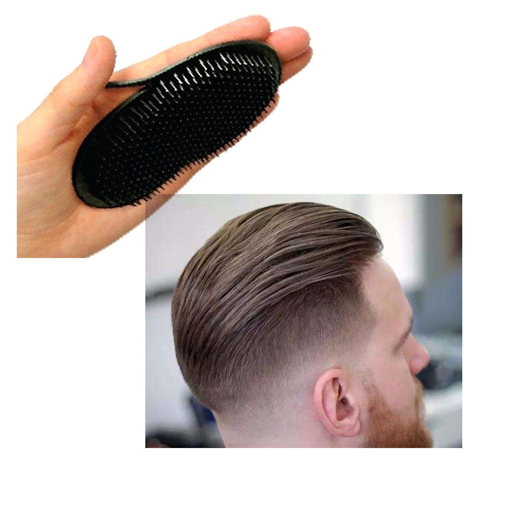 Portable 1PC Men's Hair Comb Brush Black Plastic Shampoo Comb with Waterproof Feature for Salon Use and Home Scalp Massage