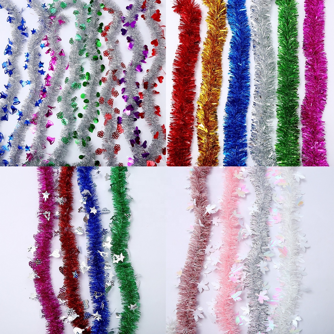 Hot Sales High Quality Country Gold Tinsel Garland For Party Door Deco