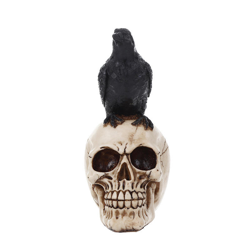 Wholesale Haunted Resin Ceramic Statues Halloween Horror Sculpture Halloween Skulls