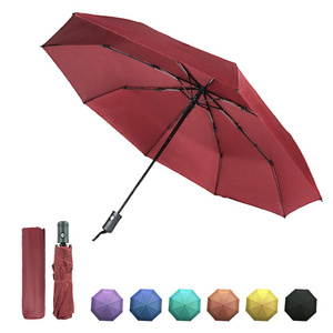 Wholesale Modern 3 folding Windproof Fully-automatic Solar Promotional Customized China Umbrella For Men