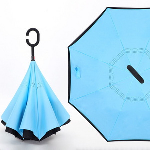 Promotional Wind Proof Reverse Unique Travel Custom Printed Print Umbrella For Men