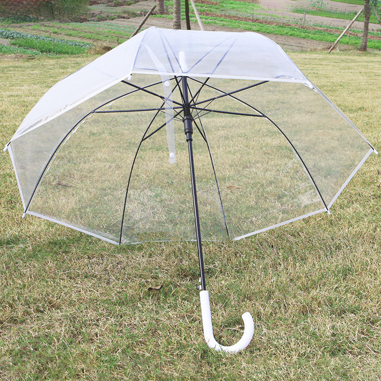 wholesale High quality customized logo pink cherry princess cheap automatic clear umbrella