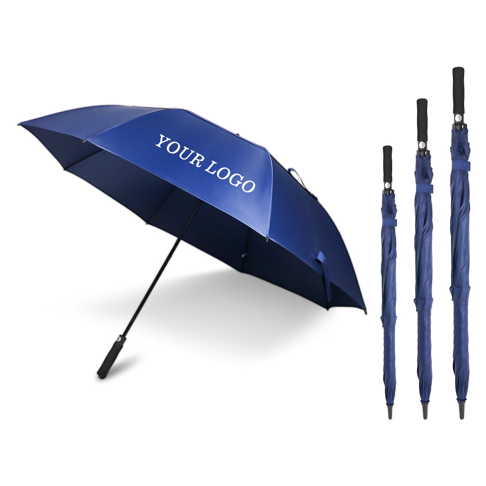 wholesale  big large brand logo designer windproof rain custom promotional stick golf Straight Umbrella with logo