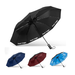 Promotional Three Portable Folding Waterproof Automatic Umbrella Foldable Umbrellas Parasols Patio Umbrellas