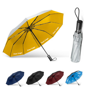 Compact Light Automatic Strong Portable Windproof Travel Wind Resistant Small Folding Backpack Umbrella for Rain Men and Women