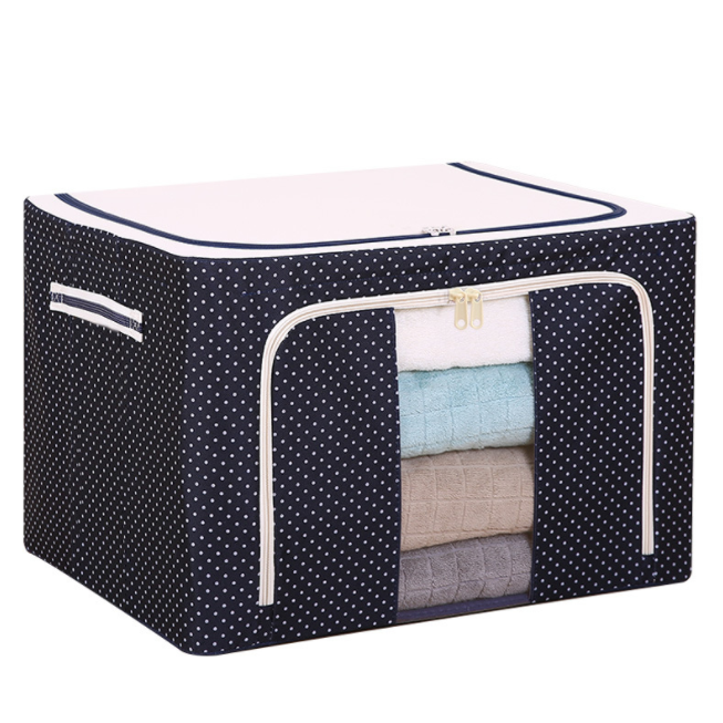 Large Capacity 25/66/100L Foldable Oxford Cloth Home Organizer Clothes Storage Bag Steel Frame Storage Box