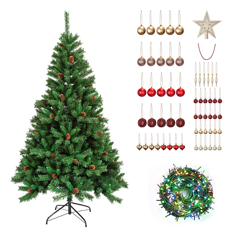 Best Seller Wholesale christmas Decoration 7ft Thick PVC Artificial Christmas Tree With Free Sample For Party