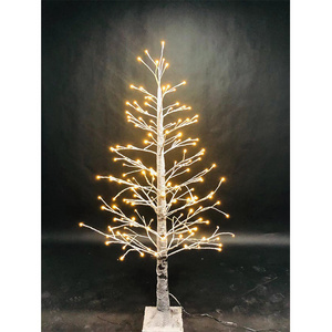 Artificial Green Pvc Warm White Led Fiber Optical Christmas Tree Holiday Time Home Decoration Xmas Tree