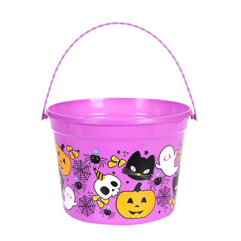 Mini Retro Halloween Party Personalized Logo Multicolor Cauldron  Pot Halloween Candy Bucket