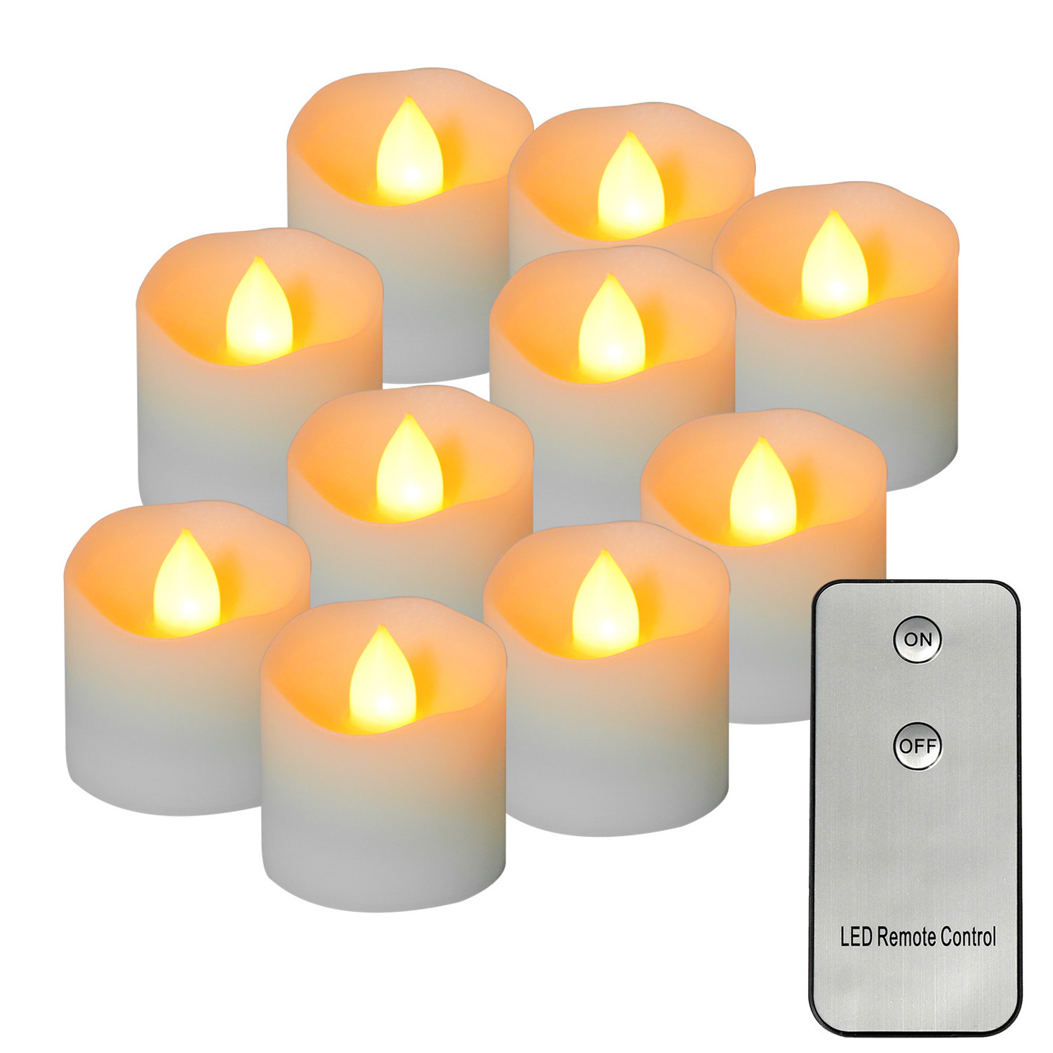 Delicate Latest Flickering Mini Plastic Artificial Wickless Warm Yellow Light LED Tealight Candle With CR2450 Durable Battery