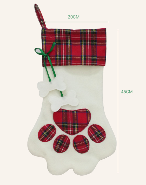 New Design Dog Paws Animated Elegant Christmas Stockings