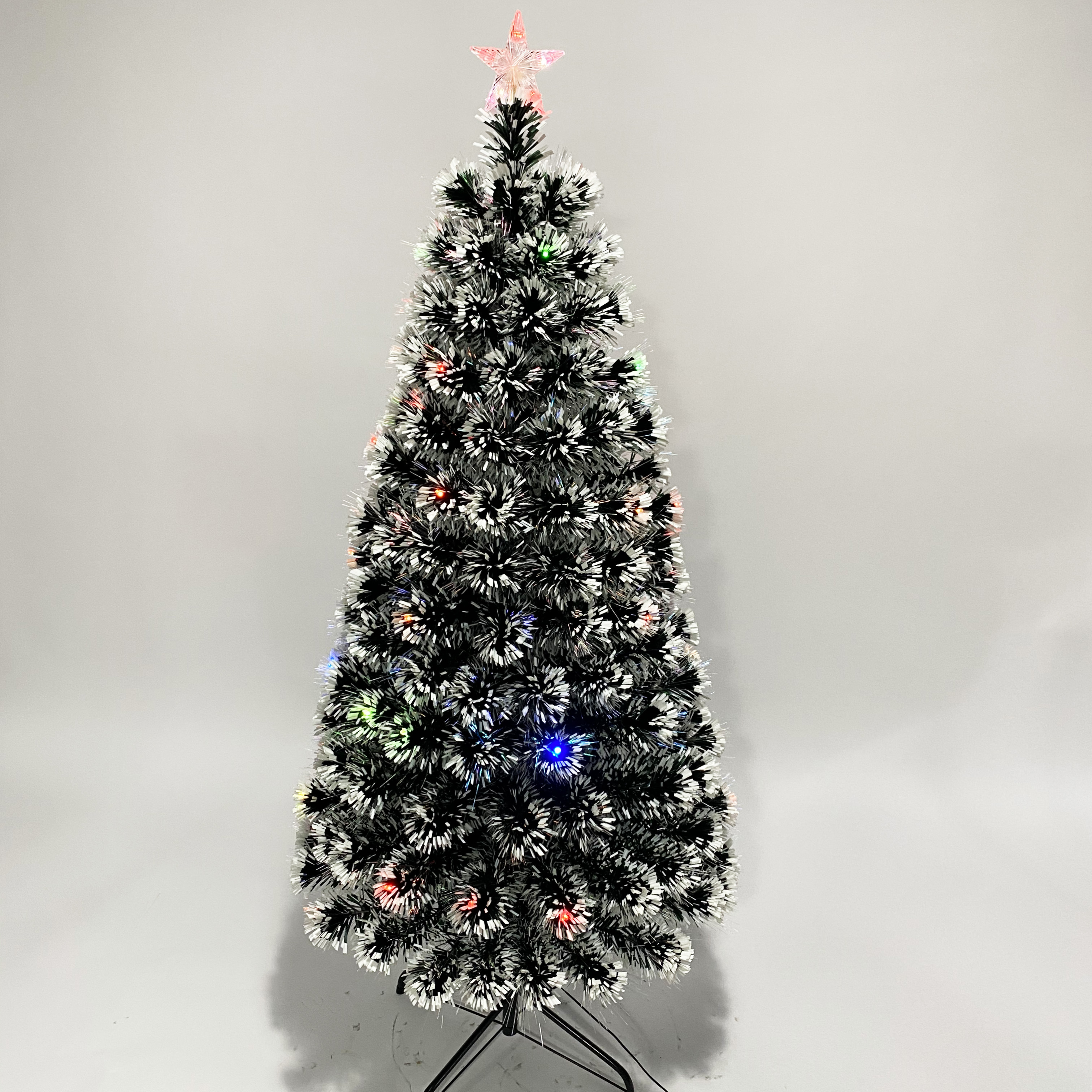 Artificial Green Pvc Warm White Led Fiber Optical Christmas Tree Holiday Time Home Decoration Xmas Tree