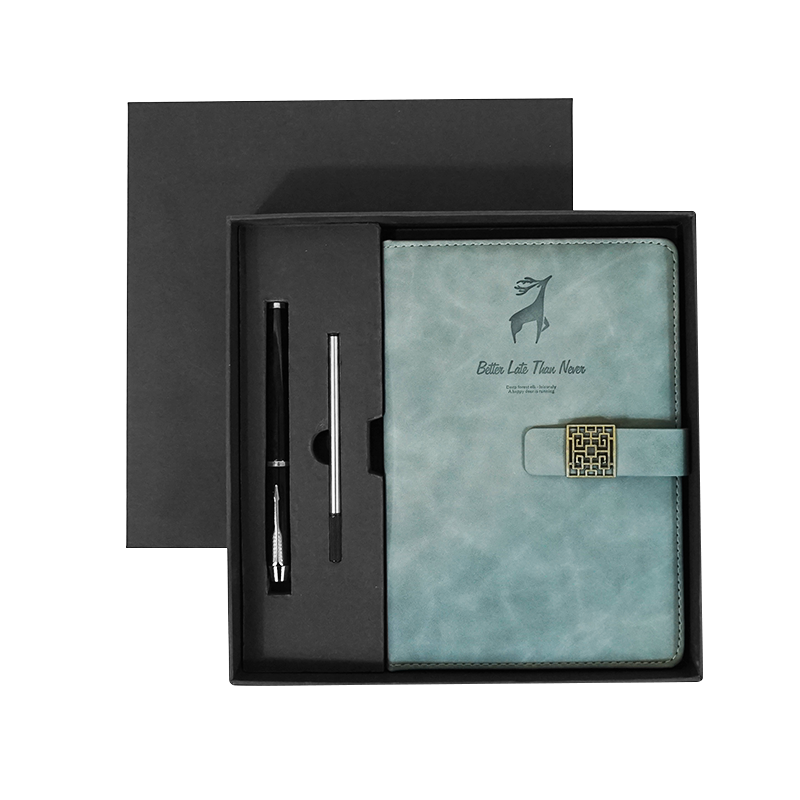 Custom A5 Notebook Business Gift Box With Pen Card Holder Journal Box Office Custom Notebook Gift Set