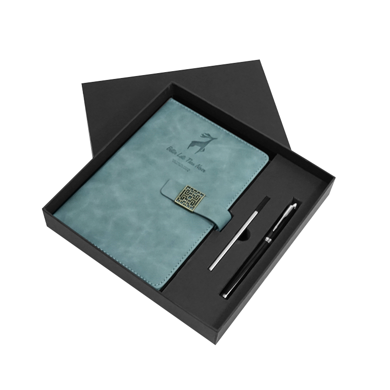 Custom A5 Notebook Business Gift Box With Pen Card Holder Journal Box Office Custom Notebook Gift Set