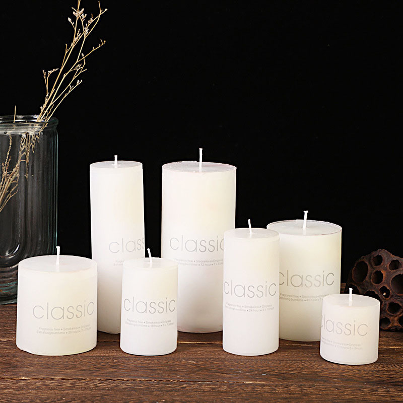 Different Sizes Custom Hand Making Aesthetic Supplies Unscented Large Unique Novelty Ribbed Warmer Pillar Column led candle