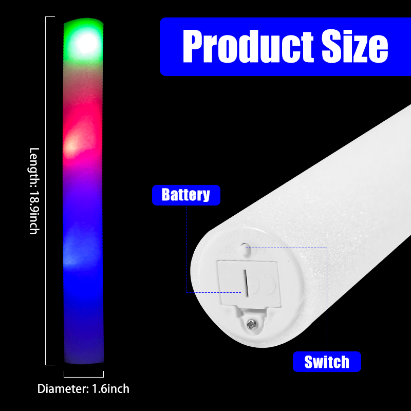 Wholesale Light Up Fluorescent Flashing Radio Controlled Led Foam Sticks For A Wedding