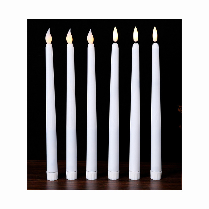 Taper Remote Pillar Warm Light Battery Timer Flameless Set Of 6PCS LED Candle With Remote Control For Party Wedding Dinner Deco