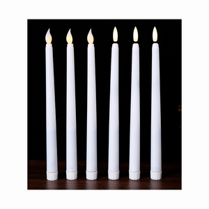 Taper Remote Pillar Warm Light Battery Timer Flameless Set Of 6PCS LED Candle With Remote Control For Party Wedding Dinner Deco