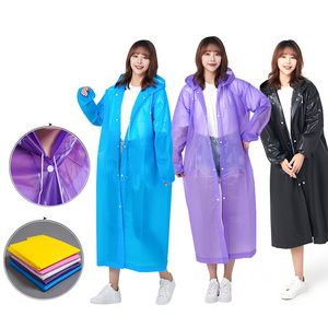 High Quality Camping Waterproof Rainwear Suit 1PC EVA Unisex Raincoat Thickened Waterproof Rain Coat Women Men