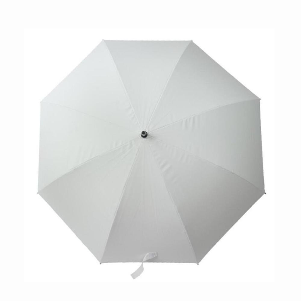 Custom Women Long Straight Wind-resistant White Umbrella