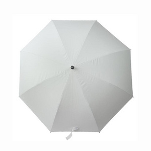 Custom Women Long Straight Wind-resistant White Umbrella