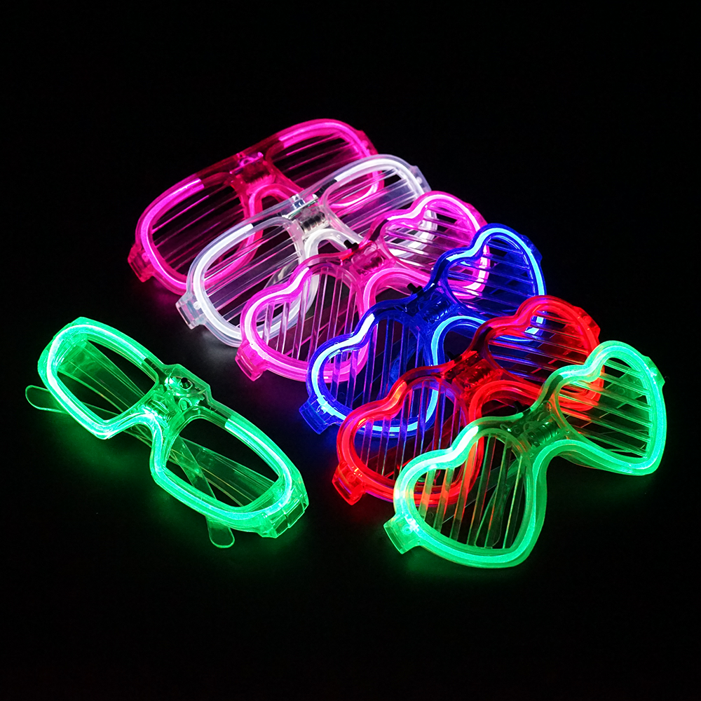 Light Flashing Plastic Shutter Shades Light up Glasses LED Glow Glasses for Bar Party