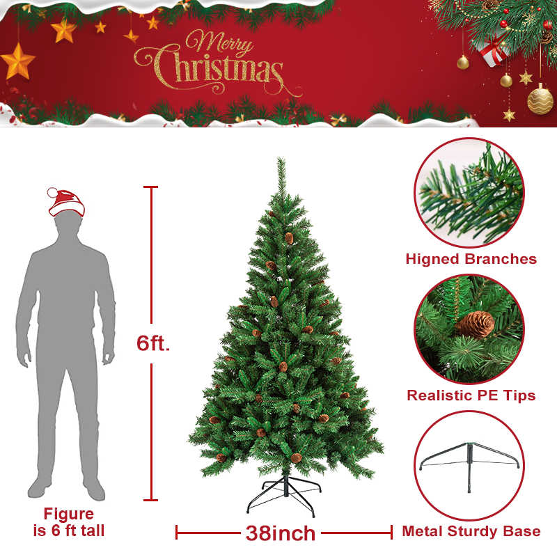 Wholesale PVC PE Classic Artificial kerstbomen arbol de navidad Christmas Tree With Snow Flocked