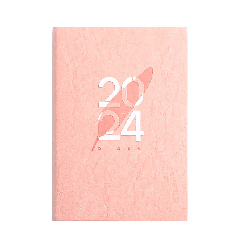 2024 A5 small pocket personalized leather kids journal school Exercise notebooks self care diaries 12 month planner for children