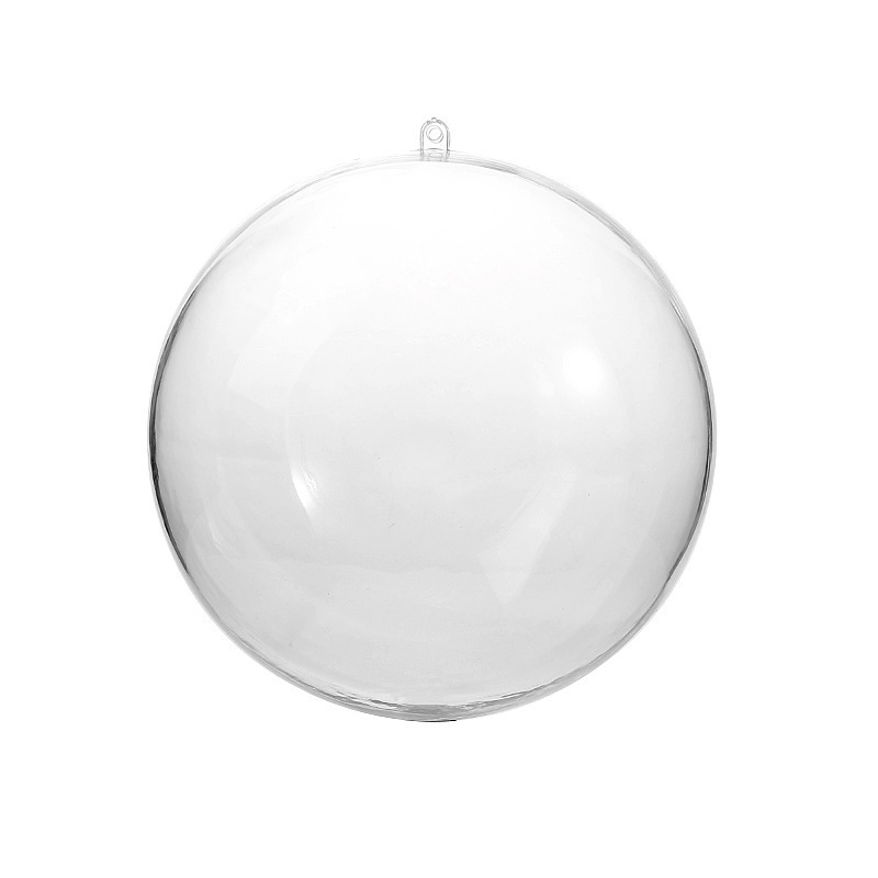 Transparent Clear 8cm Flat Disc Glass Christmas Tree Ball Bauble Hanging Blank Round Ornaments Xmas Ornaments Ball Decoration