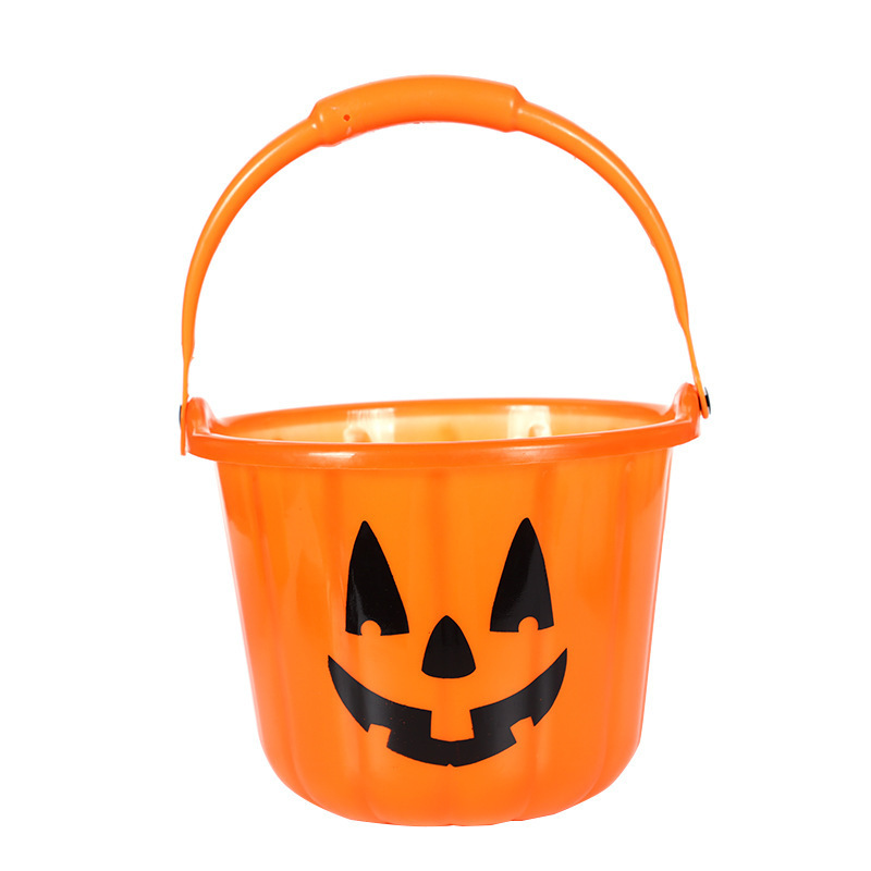 Plastic Hot Sale Flashing Custom Print Multi-Size Cauldron  Pot Halloween Candy Bucket